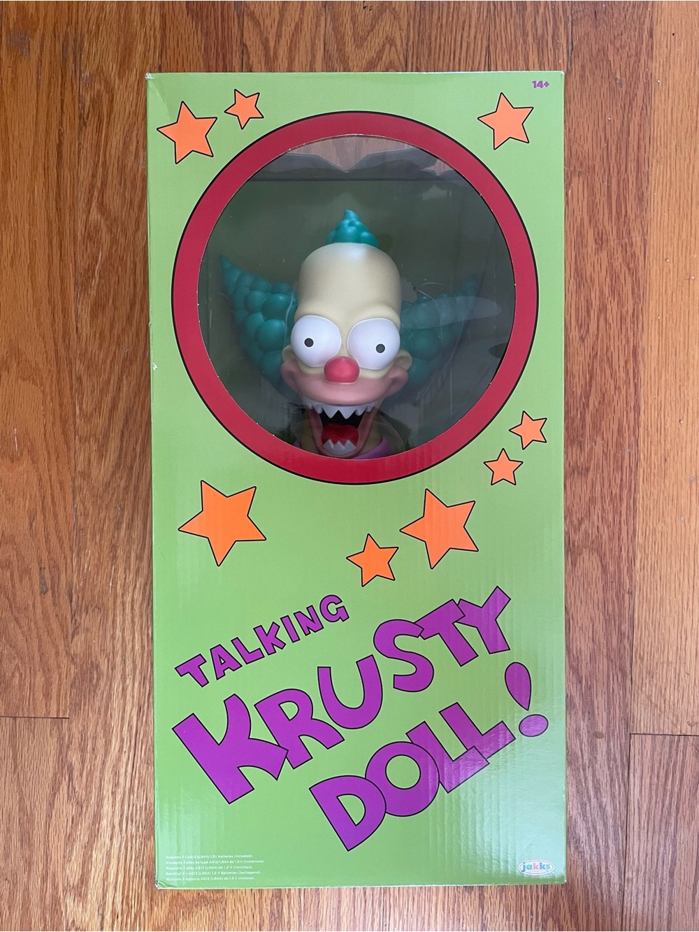 NEW**Krusty the Clown Talking Plush Doll The Simpsons JAKKS Pacific Pull String